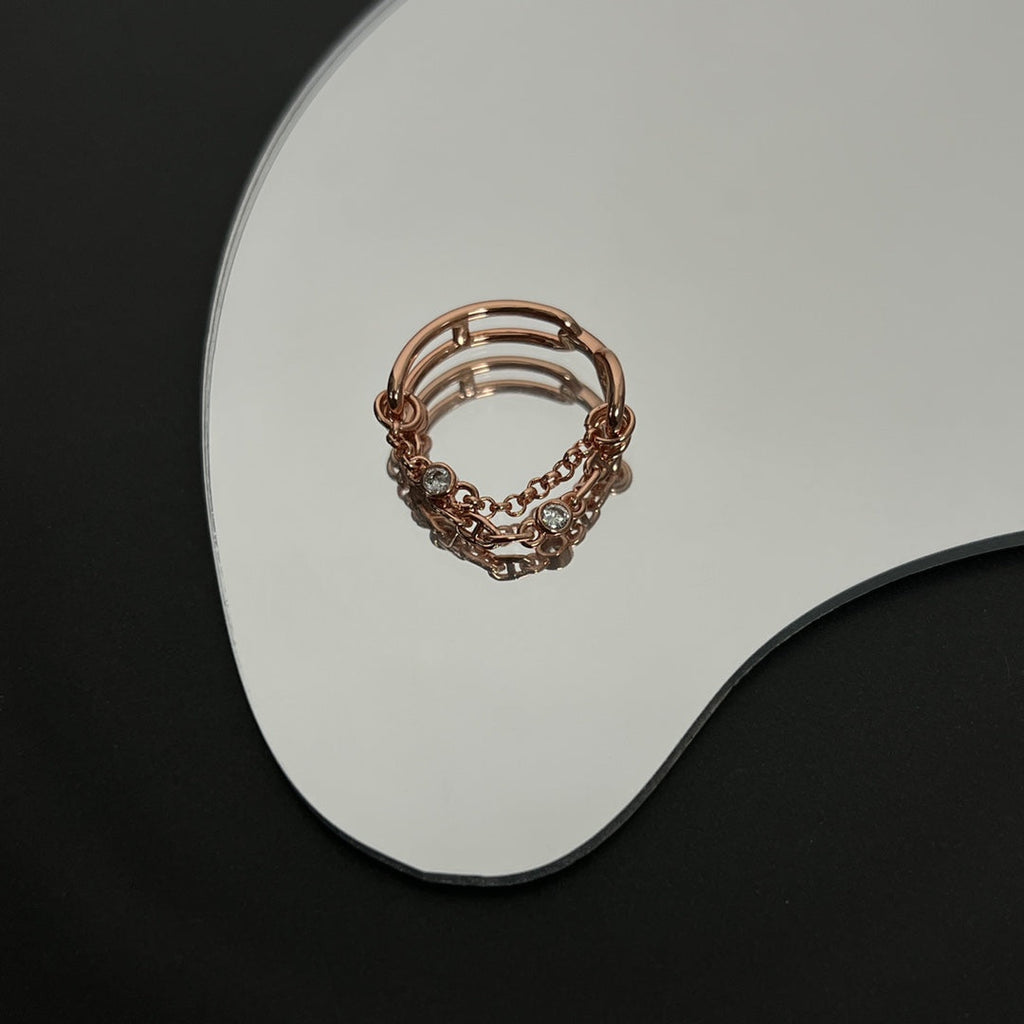 18K Hermes Chaine D'Ancre Chaos Ring