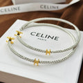 18K Celine Gourmette Crystals Earrings