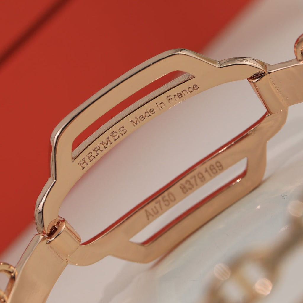 18K Hermes Kelly Double Tour Diamond Bracelet
