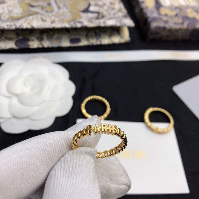 18K Dior Star Set Of Three Ring
