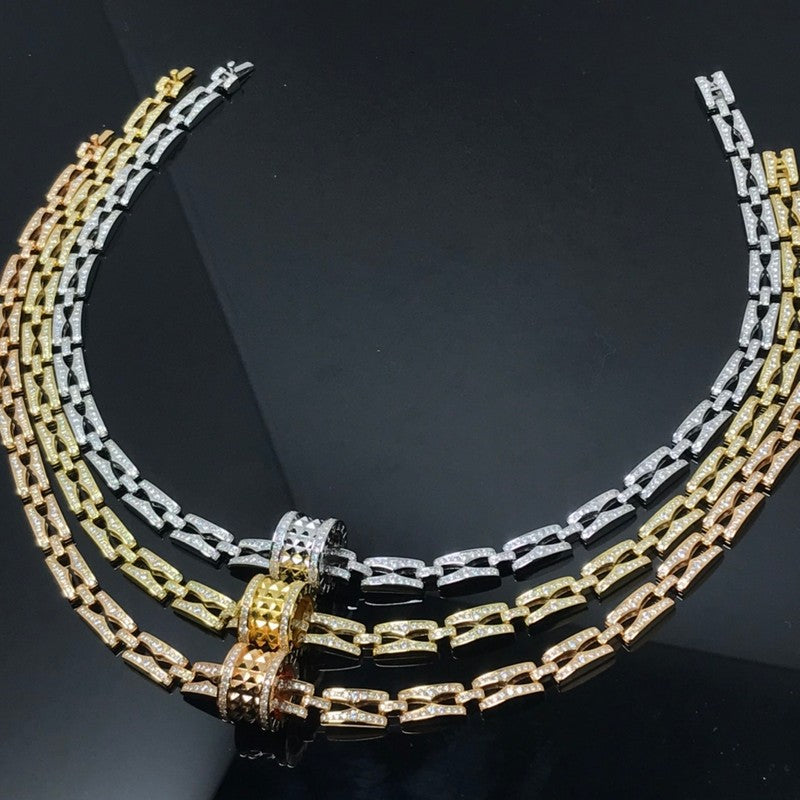 18K B.zero1 Diamonds Chain Link Necklace