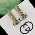 18K Gucci Double Chain Earrings